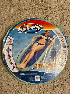 #ad NEW Swim Ways Spring Float Mint Blue. Unfold inflate amp; float away. Best Price.