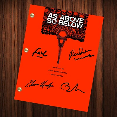#ad #ad As Above So Below Signed Autographed Script Full Screenplay Full Script Reprint