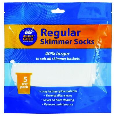 #ad Skimmer Socks Pack of 5 Swimming Pool Filter Basket Sock Aussie Gold