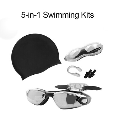 #ad Premium Swimming Set Includes Goggle Cap Clip Earplugs and Travel Case