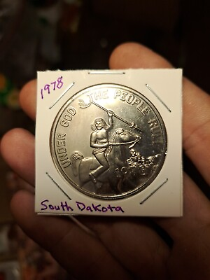 #ad 1978 South Dakotaunder The People Rule..souvenir Dollar