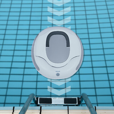 #ad Cordless Robotic Pool Vacuum Automatic Pool Cleaner Self Parking LED Indicator