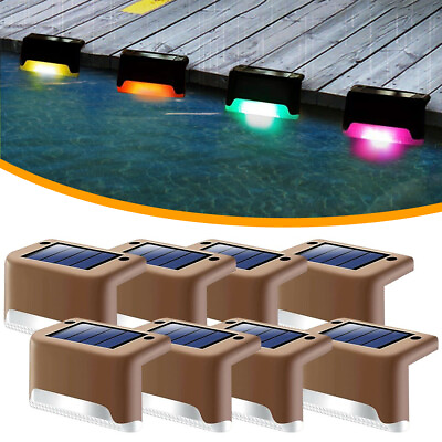 #ad Solar Pool Side Lights LED Color Changing Waterproof Night Light Yard Pool Decor