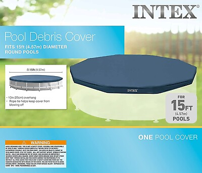 #ad Intex 28032E 15 Foot Round Above Ground Swimming Pool Cover Pool Cover Only