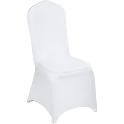 #ad 100PCS Spandex Stretch Chair Covers White for Wedding Party Banquet Decoration