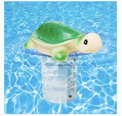#ad Chlorine Floater Floating Pool Chlorine Dispenser Turtle 1” to 3” Tablets
