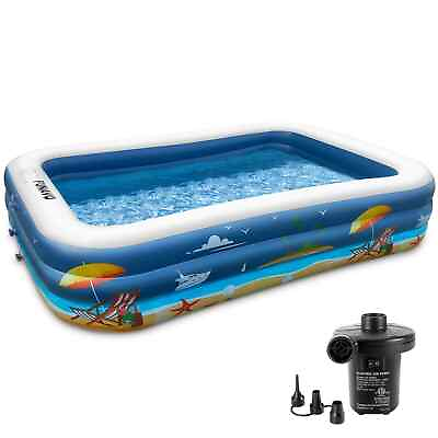 #ad #ad Funavo Inflatable Above Ground Swimming Pool With Electric Air Pump amp; Tools