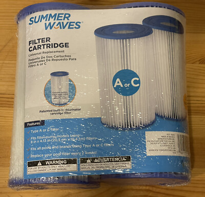 #ad #ad Polygroup Summer Waves Type A C Pool Filter Cartridge 2 Pack FREE SHIPPING