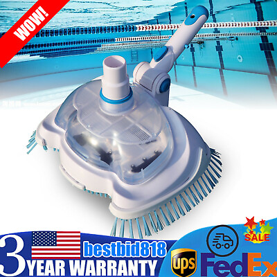 #ad Swimming Pool Vacuum Suction Tank Head Cleaning Above Ground Brush Cleaner Tool