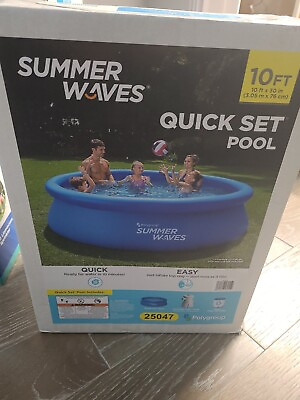 #ad Summer Waves 10#x27;x30quot; Quick Set Inflatable Above Ground Pool