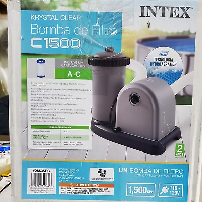 #ad #ad INTEX C1500 Cartridge Filter Pump Above Ground Pool 1500GPH OPEN BOX