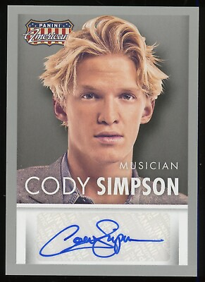 2015 Panini Americana Signatures Cody Simpson #S CS Australia Swimming Auto