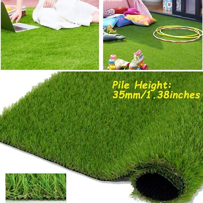 #ad 5x13ft Artificial Grass Fake Synthetic Rug Garden Landscape Lawn Carpet Mat Turf