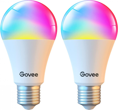 Govee Smart Light Bulbs RGB Color Changing Bulbs Work Multi colored