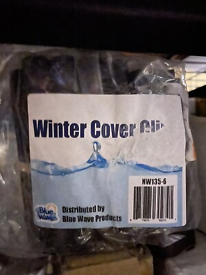 #ad Blue Wave Above Ground Winter Swimming Pool Cover Clips #30 Black NW135 6 NEW