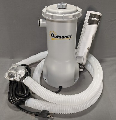 #ad Outsunny Aqualoon Swimming Pool Filter Pump With Tubes amp; Clamps New Open Box