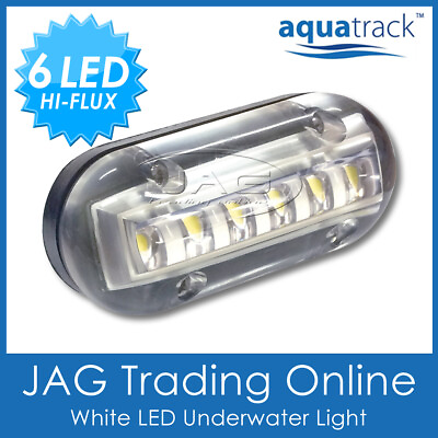 #ad 12V WHITE 6 LED 3W Underwater Boat Transom Light 3.5quot; Fishing Squid Trailer