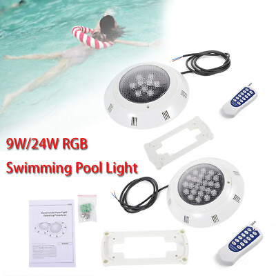 #ad 12V 24W Swimming Pool RGB Color Changing LED Light for Pentair Hayward w Remote