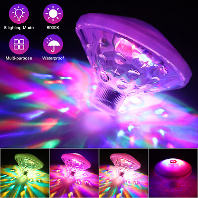 #ad Underwater LED RGB Glow Lights Show Swimming Floating for Pool Pond Tub Spa Lamp