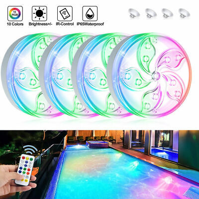 #ad Submersible Swimming LED Pool Lights RGB Magnetic Underwater for Fountain Pools