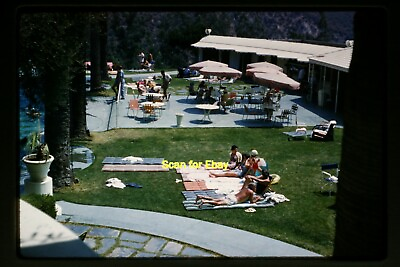 #ad #ad Women at Swimming Pool in 1958 Original Kodachrome Slide aa 4 2b