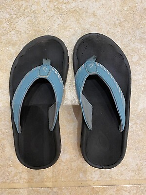 #ad #ad Child Olukai Ohana Sandals Shoes Sz 11 12  EUR 29 Used Slides Flip Flops Blue
