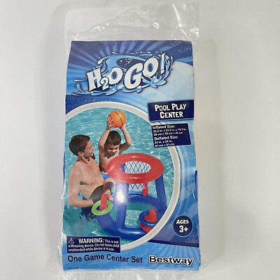 #ad #ad H2o Go Pool Play Game Center Basketball amp; Rings Inflatable Swimming Pool Toy