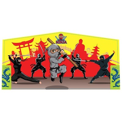 #ad Commercial Inflatable Art Panel Ninja Vinyl Banner For 13x13 ft Bounce Houses