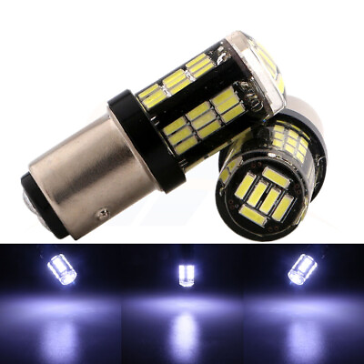 ICBEAMER x2 Samsung Canbus LED 42 SMDs White Tail Brake Replace Light Bulbs N242