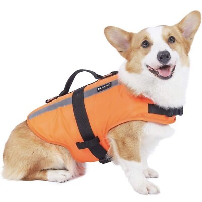 #ad Apetian Dog Life Preserver Jacket Vest Floatation Swimming Size Small