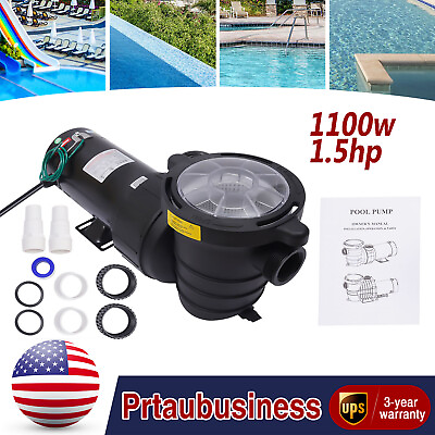 #ad #ad 1 Speed 1 1 2HP Inground Swimming Pool pump motor Strainer w 1.5#x27;#x27; NPT AC110V