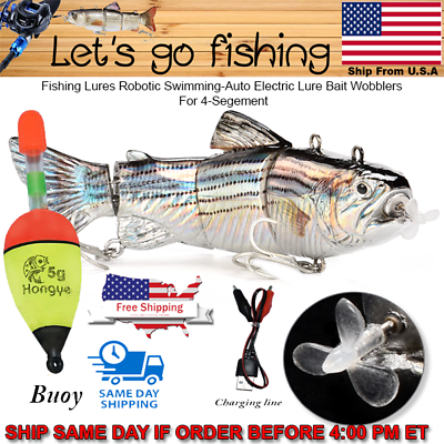Fishing Lures Robotic Swimming Auto Electric Lure Bait Wobblers For 4 Segment