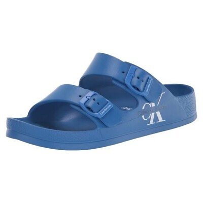 #ad Mens Calvin Klein Zion Sandal Palace Blue Pool Slides Size: 12 NIB