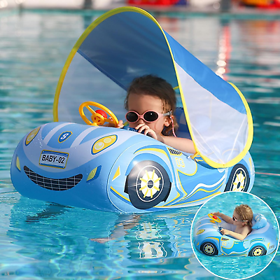#ad #ad Baby Pool Float Toddler Pool Float 1 4 Years with Canopy UPF50 Sun Protection