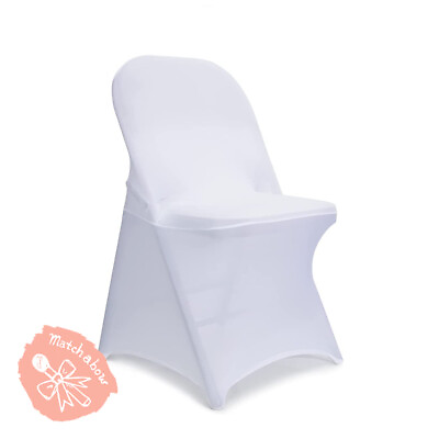 #ad White Spandex Folding Chair Cover Wedding Party in 10 25 50 100 pcs