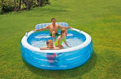 #ad INTEX family Pool With Bench FREE Priority Shipping 🇵🇷 Included