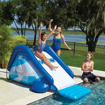#ad WOW Sports Cascade Pool Slide Inflatable Slide with Sprinkler