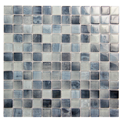 #ad Swimming Pool Tile Extant 1x1 Square Bathroom Shower Wall Floor Backsplash Gray