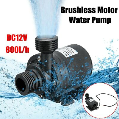 #ad 800L H Water Pump 12V 5M Lift Brushless Motor Fountain Water Pool Pump T8B6