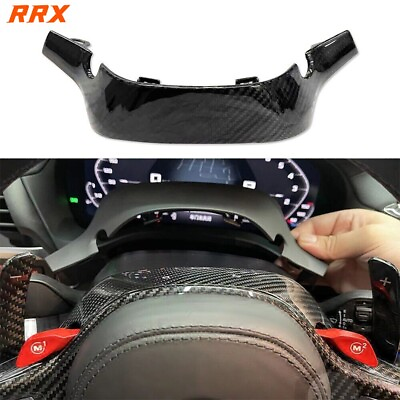 For BMW M3 M4 M5 M8 F90 G80 17 23 Dry Carbon Fiber Steering Wheel Above Cover