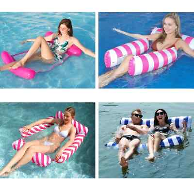#ad 2024 Water Hammock Recliner Inflatable Floating Swimming Mattress for Swimming