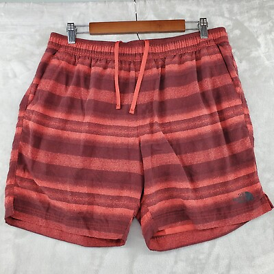 The North Face Flash Dry Swim Trunks Short Mens Size Large Red With Liner