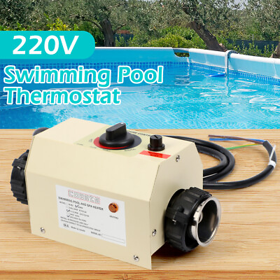 #ad 3KW swimming pool and SPA heater electric heating thermostat 220V US