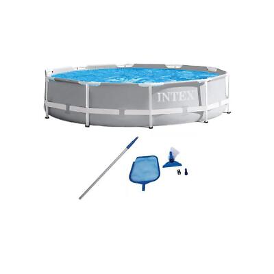 #ad Intex Metal Frame Pools 120quot;X30quot; Prism Frame Above Ground Swimming Pool And Kit