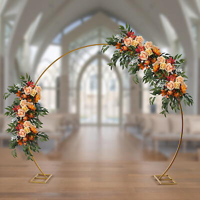 #ad Large Circle Wedding Balloon 8.5ft Round Backdrop Stand Metal Arch Frame Wedding