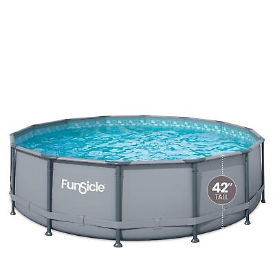 #ad #ad New 14 ft Round Above Ground Metal Frame Swimming Pool Includes SkimmerPlus Pump