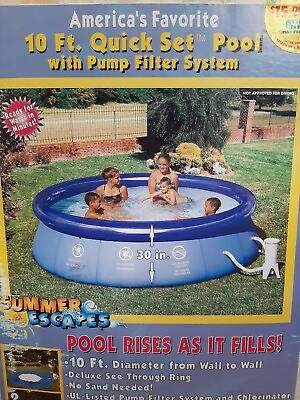 #ad Inflatable Above Ground Pool with Filter Pump. Summer Escapes 10#x27;x 30quot; Fast Set