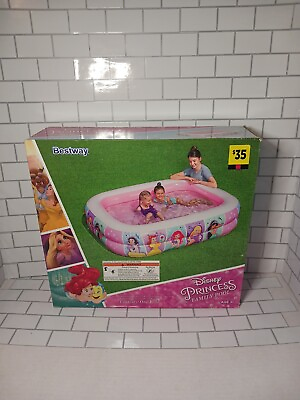 #ad New Disney Princess Inflatable Family Summer Pool Sealed Box Reusable Portable