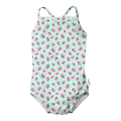 #ad #ad New Green Sprouts Baby Girls Eco Swimsuit Strawberries Built in Diaper Kids 12M
