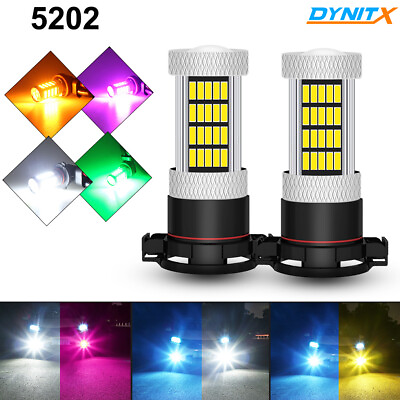 5202 PSX24W LED Fog Driving Lamp Daytime Running Light Conversion Replace Bulbs